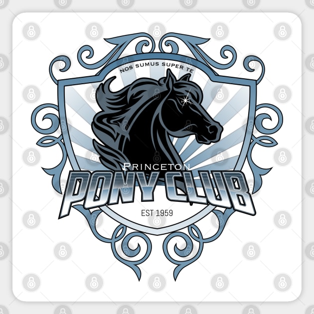 Princeton Pony Club. Sticker by Randomart